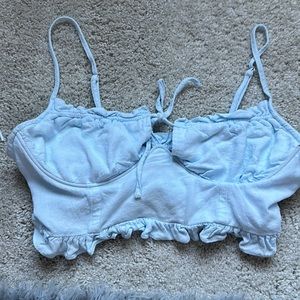 Light Blue Kendall & Kiley Pacsun Collaboration Crop Top